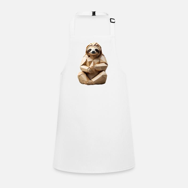 Polygon Sloth Snuggle Design Children's Apron