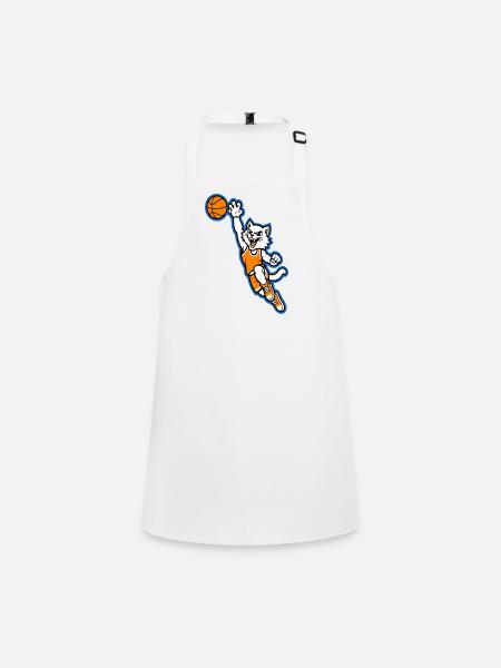 Mascotte du dunk de basketball Wildcat - Tablier Enfant - blanc - Devant