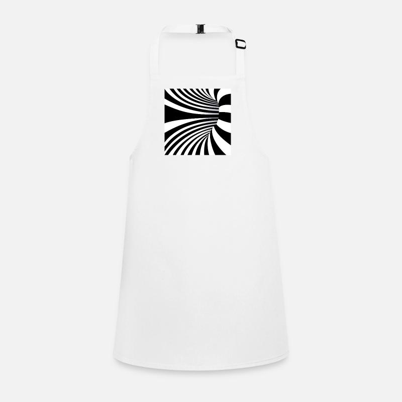 Monochromer Spiralfluss Schürze für Kinder