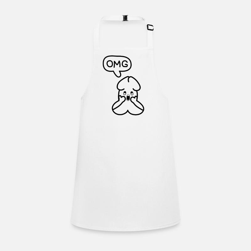 funny Junior OMG emoticon Children's Apron