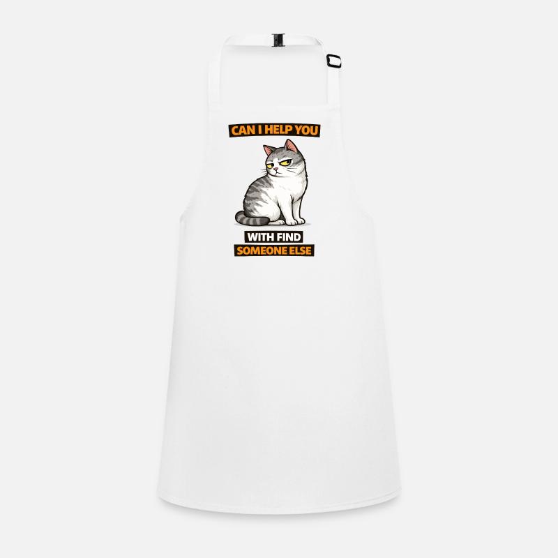 Moody Cat Help Find Someone Else Children's Apron