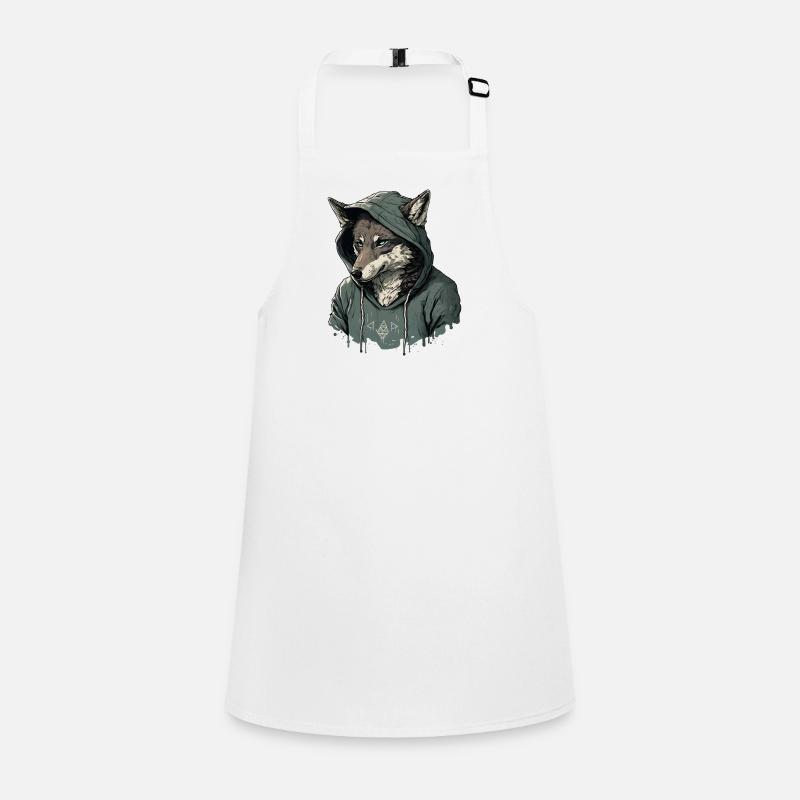 Loup avec sweat à capuche Tablier Enfant