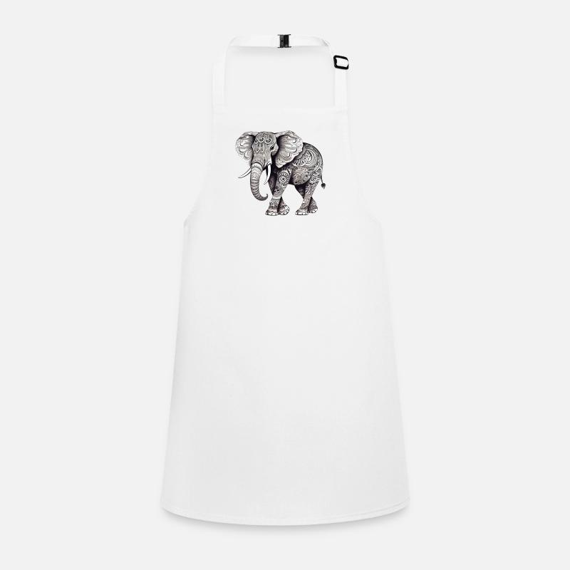 Ornamentaler Elefant Schürze für Kinder