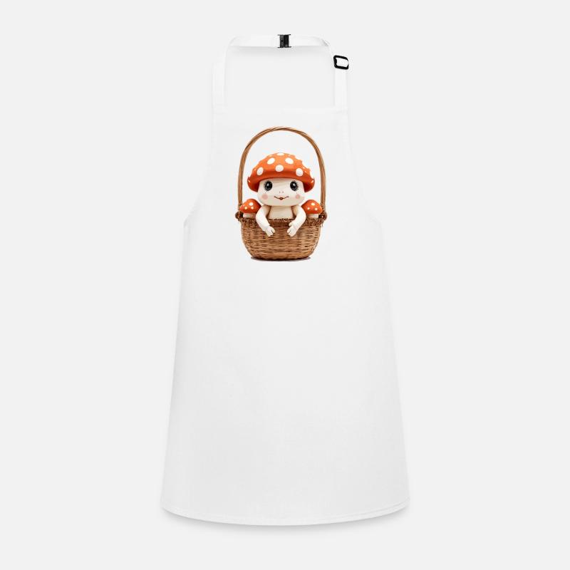 Cute toadstool in basket Children's Apron