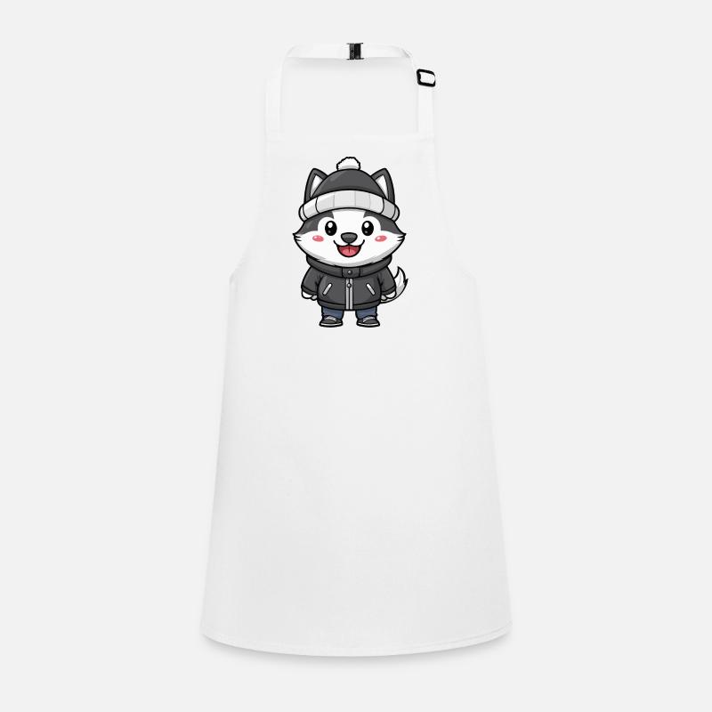 Chien Husky Hiver Tablier Enfant
