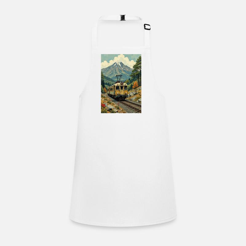 Retro Train Image Children's Apron