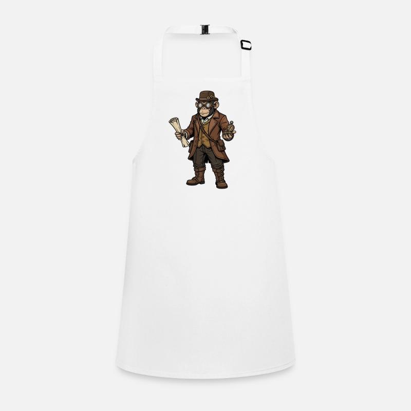 Singe Explorateur Steampunk Aventure Rétro Tablier Enfant