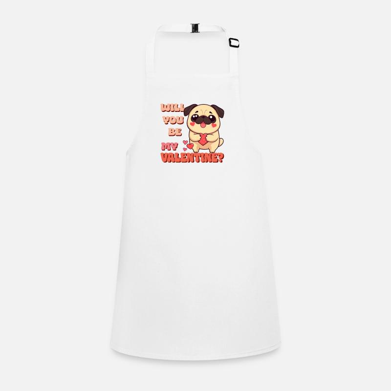 Pug - Will you be my Valentine Children's Apron