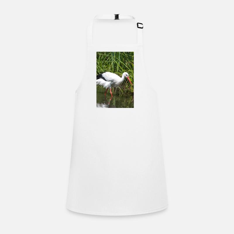 White stork (white stork, rattle stork) Children's Apron