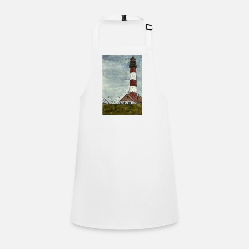Phare Westerheversand North Sea Coast Moin Coast - Tablier Enfant - blanc