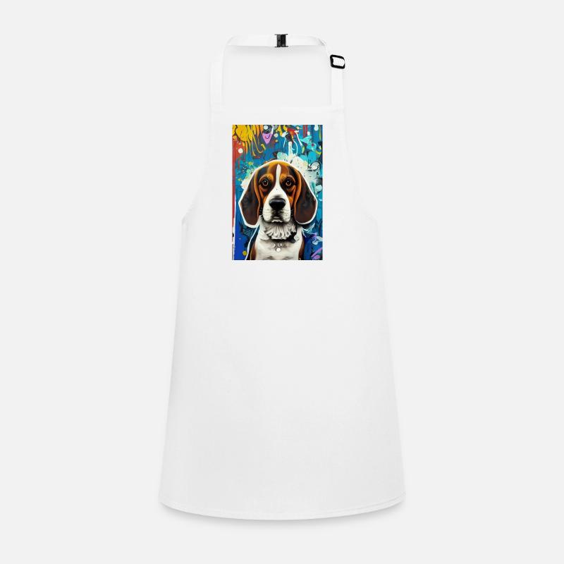 Impression pop art moderne | coloré | Chien Beagle Tablier Enfant