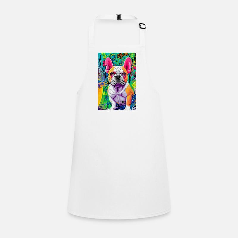 Impression pop art moderne | coloré | Bouledogue français Tablier Enfant