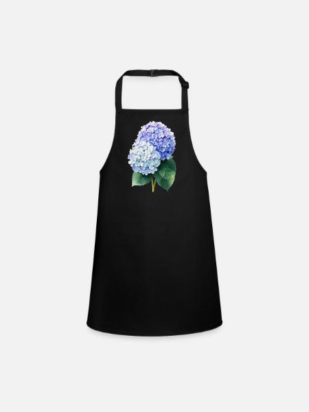 hydrangea - Schürze für Kinder - Schwarz - Vorne