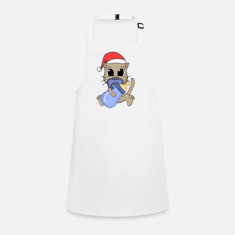 Cat Baby Christmas Children's Apron