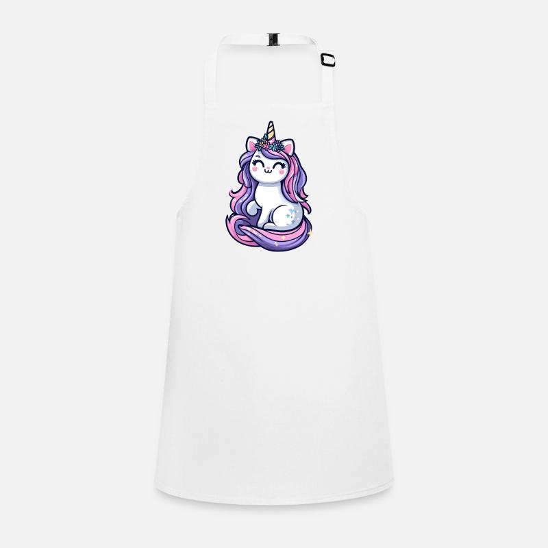 Cute Unicorn Cat Children's Apron