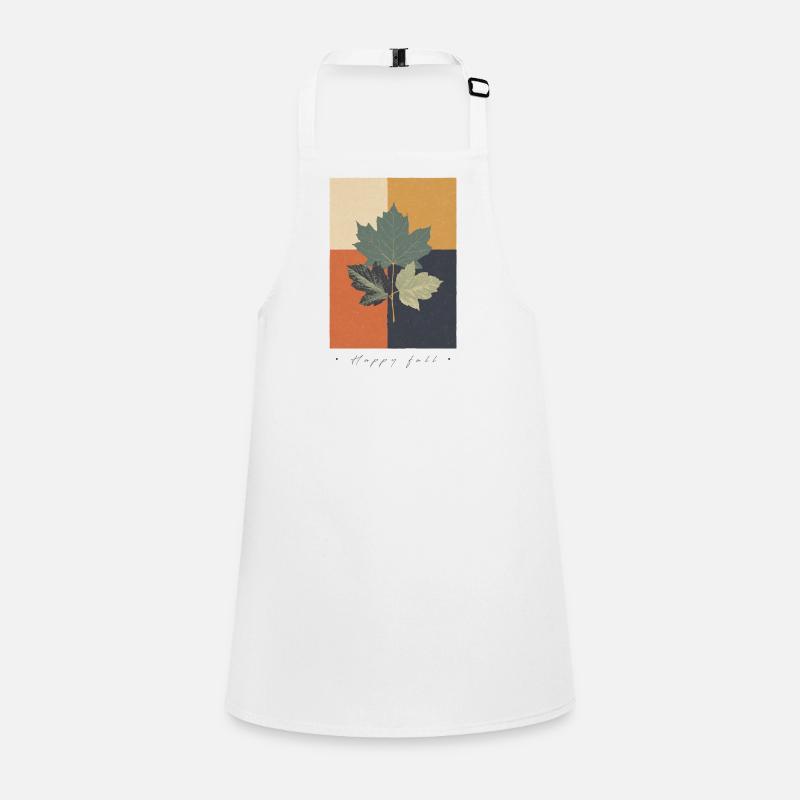 Autumn Botanicals Grid Children's Apron