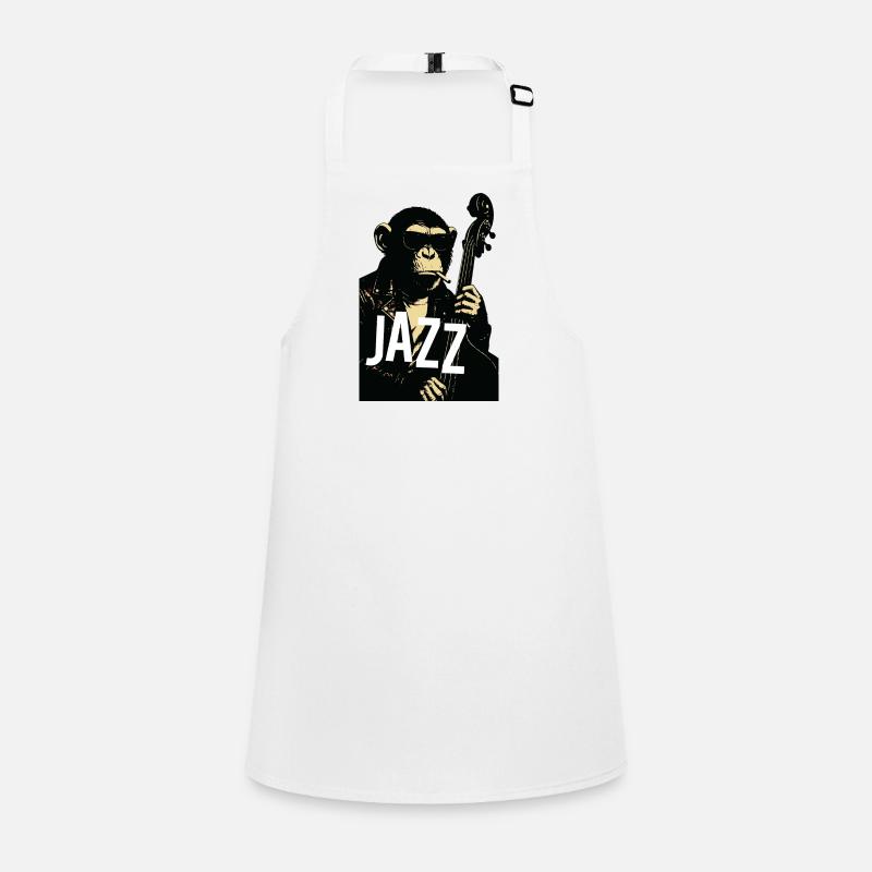 Jazz Monkey Noir Tee Children's Apron