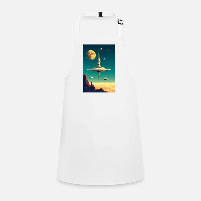Cities Begin to Float Above the Clouds future Children's Apron