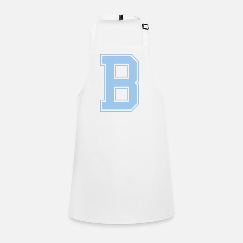 Monogram Light Blue Varsity College Initial B Children's Apron