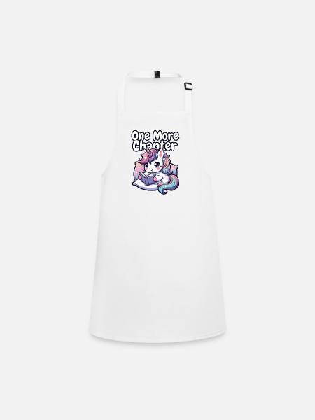 One More Chapter Unicorn Cozy - Children's Apron - white - Front