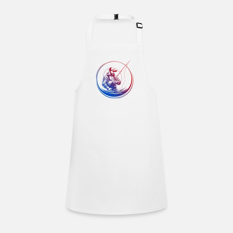 Silhouette de pêche colorée Tablier Enfant