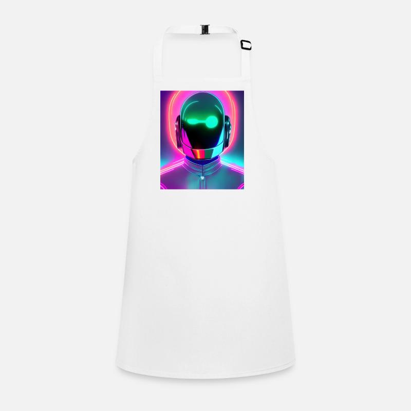 neon synthwave style robot néon Tablier Enfant