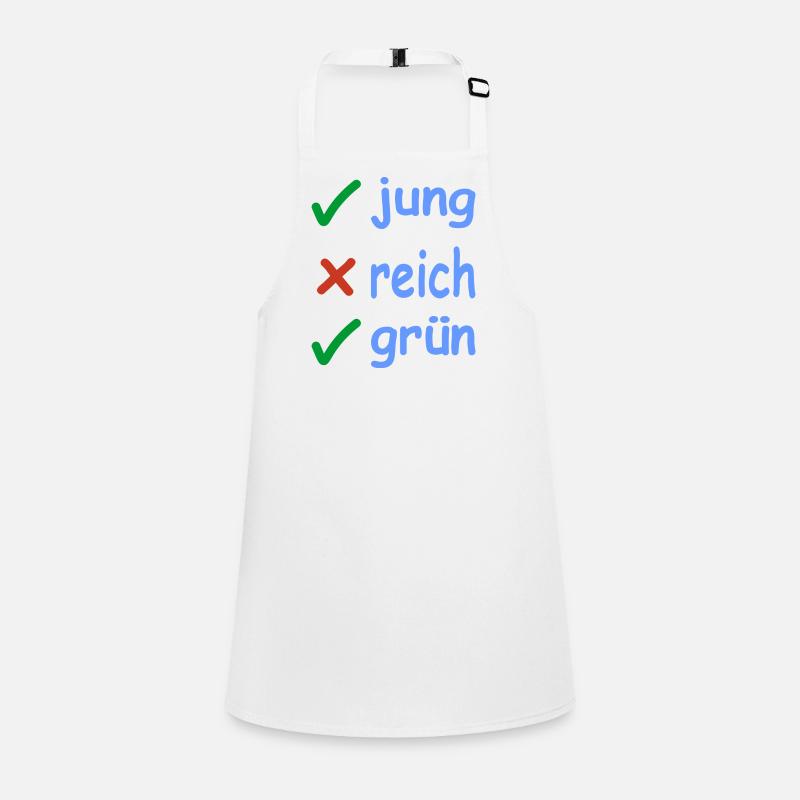 jung reich grün Version 2 Schürze für Kinder