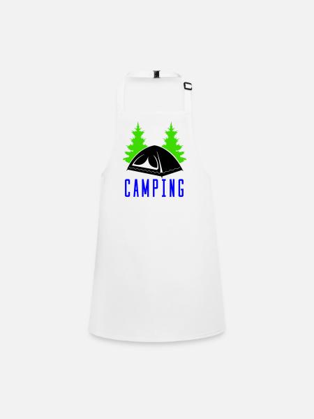 camping - Children's Apron - white - Front