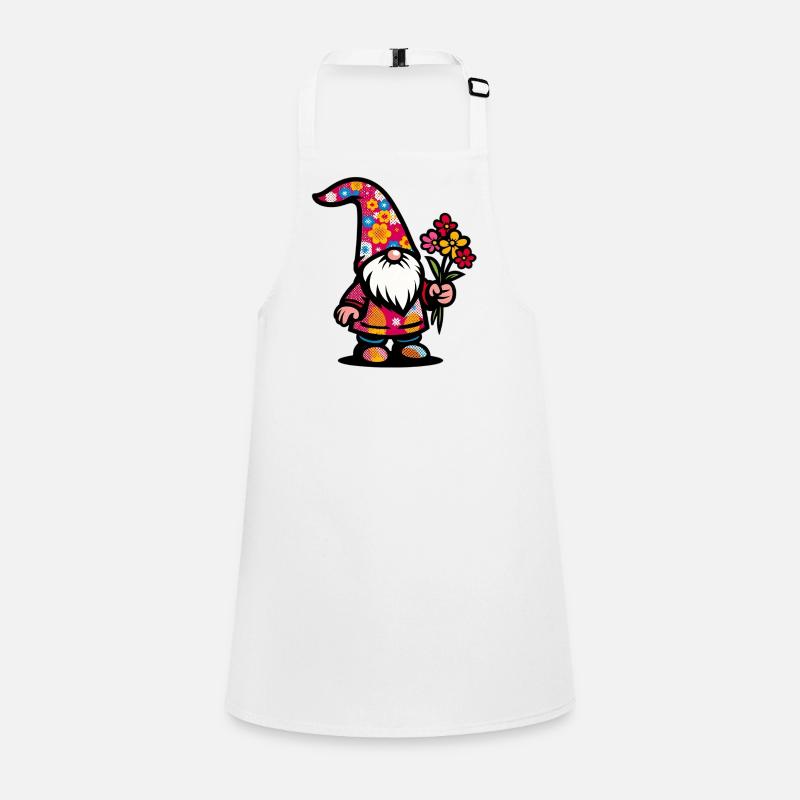 Gnome with Flowers Children's Apron
