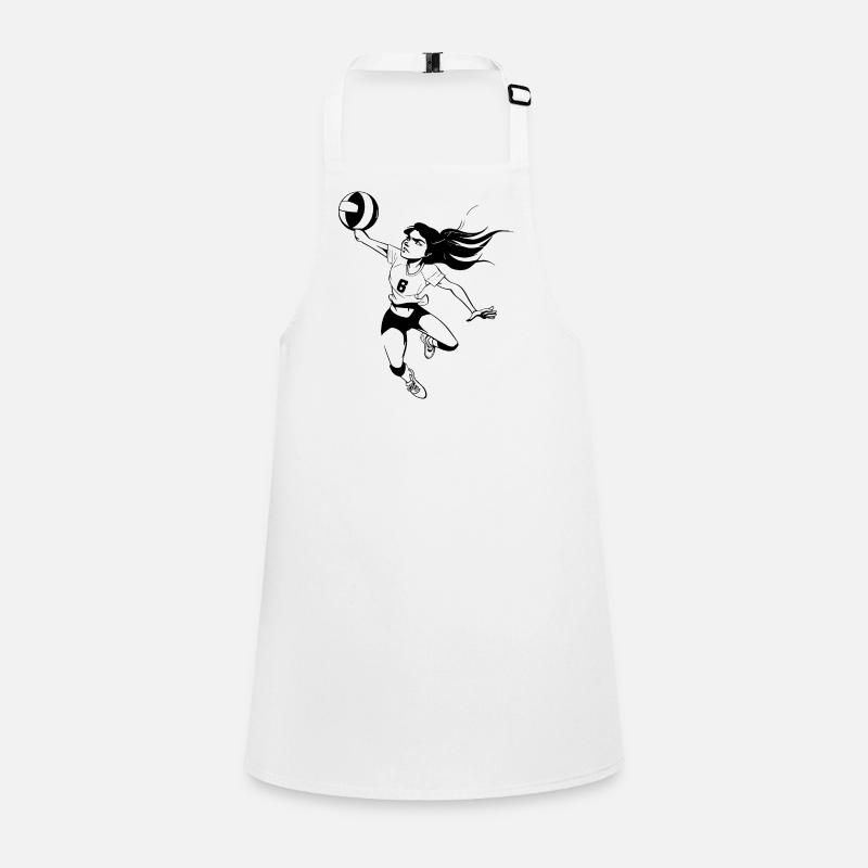 Volleyball Player Comic Look Children's Apron
