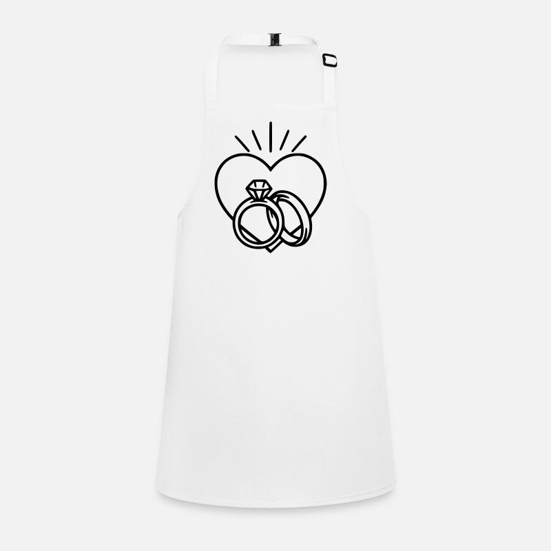 Wedding - Ring and heart Children's Apron
