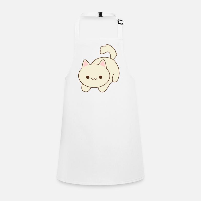 Niedliche Kawaii Katze Illustration Schürze für Kinder