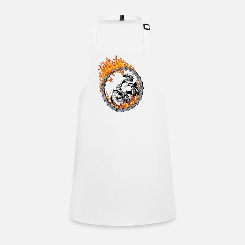 BMX Rider Fire Ring Children's Apron