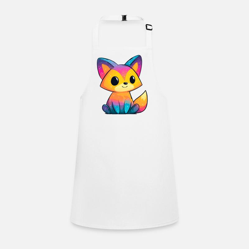 Dessin animé Rainbow Fox Tablier Enfant