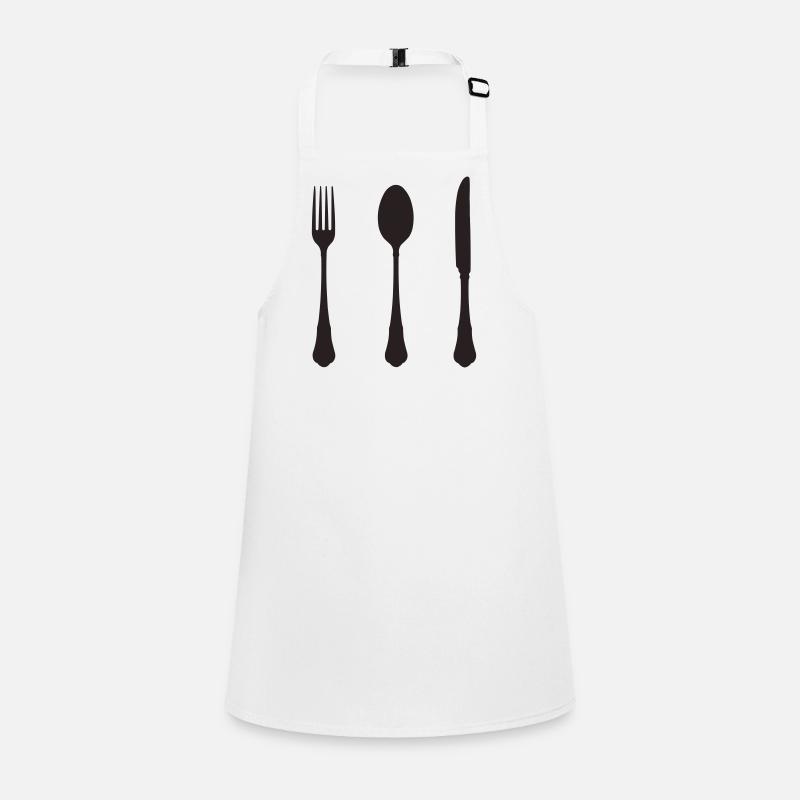 Silhouette minimaliste de couverts Tablier Enfant
