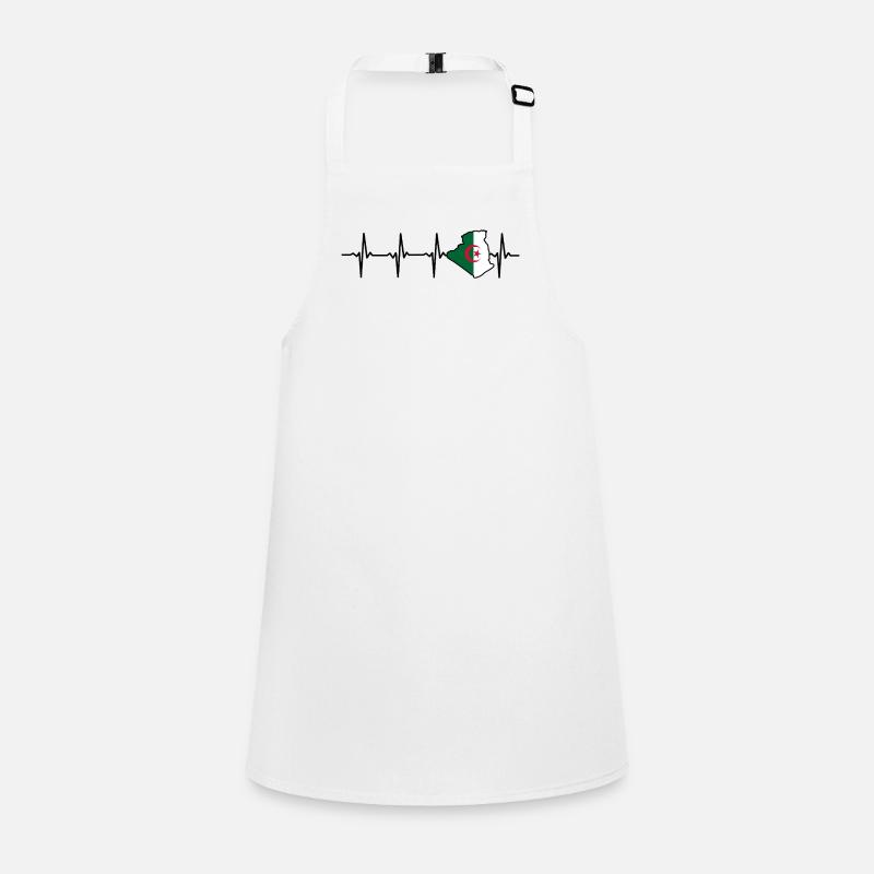 Heartbeat Algeria Map Gift pour les Algériens Tablier Enfant