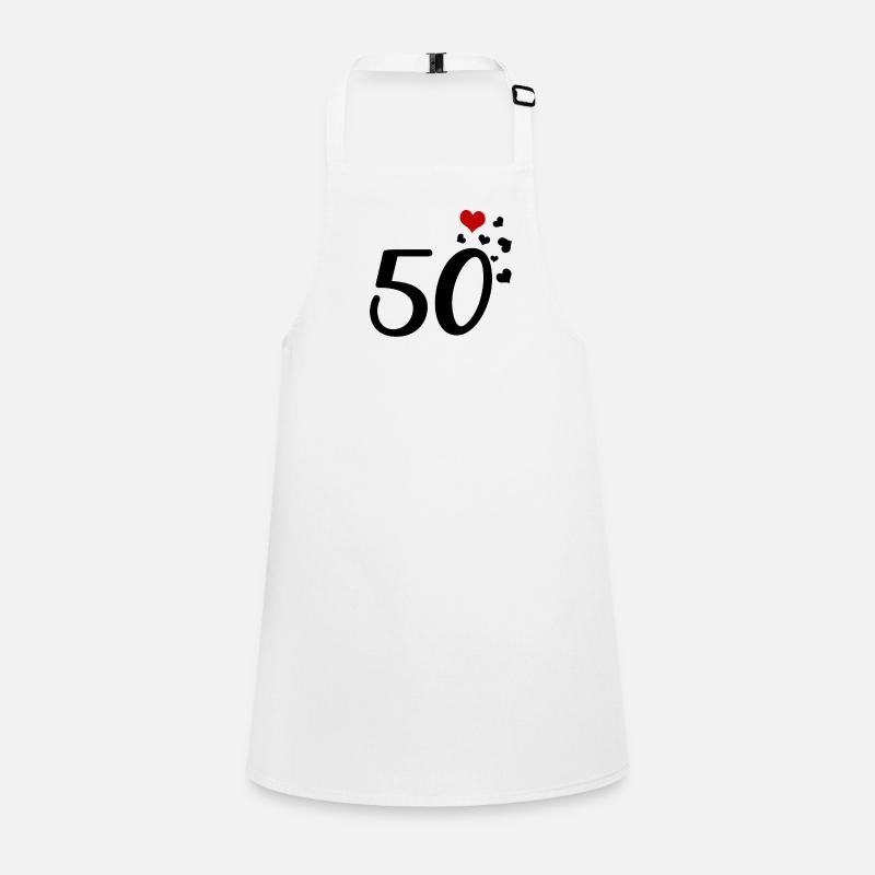 50e anniversaire coeurs 50 Tablier Enfant