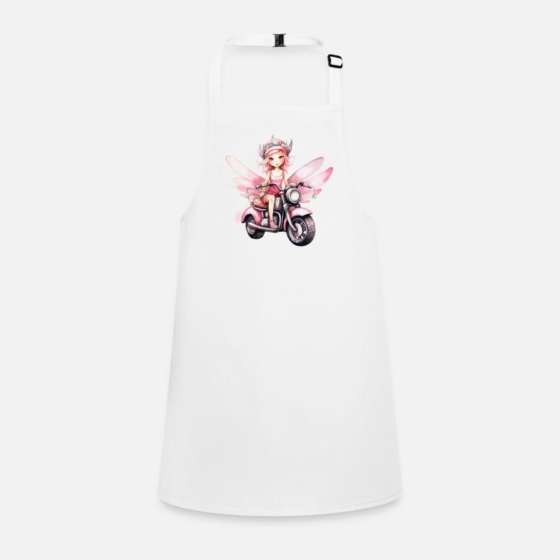 Feenmädchen mit Motorrad Schürze für Kinder