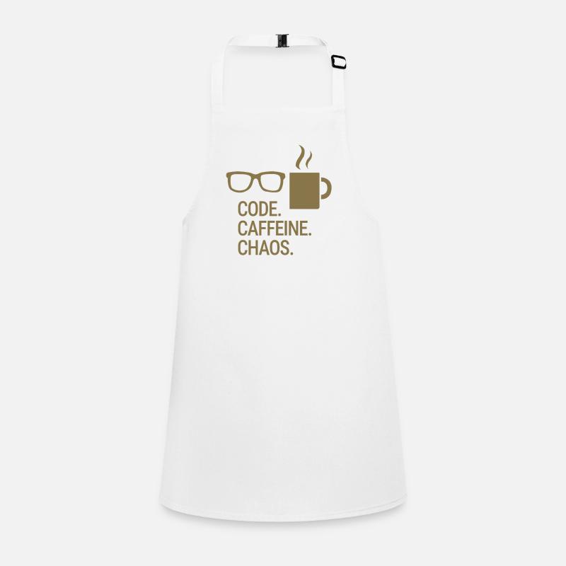 Code. Caféine. Chaos. Tablier Enfant
