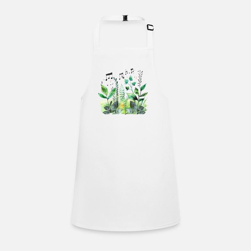Plantes et musique - Impression de mode de haute qualité Tablier Enfant