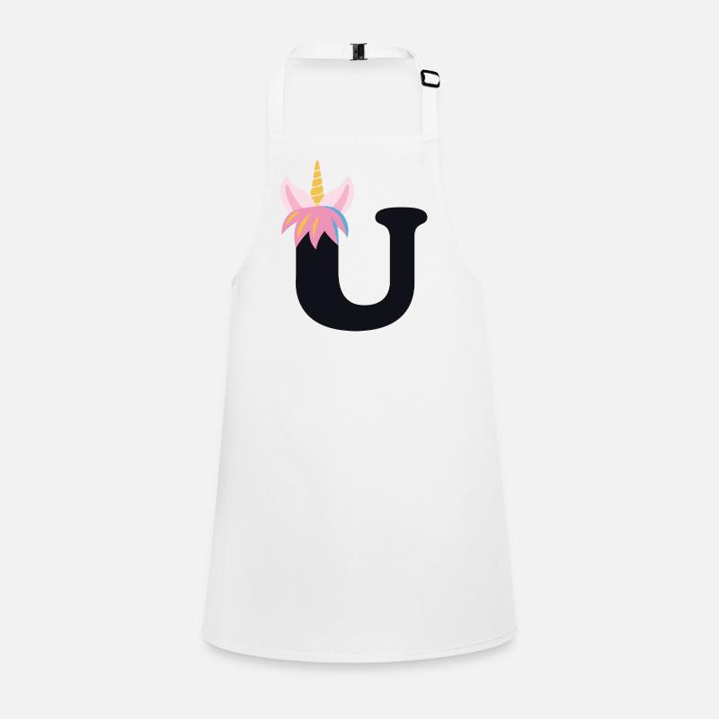 Unicorn Letter Rainbow Style "U" | be unique Children's Apron