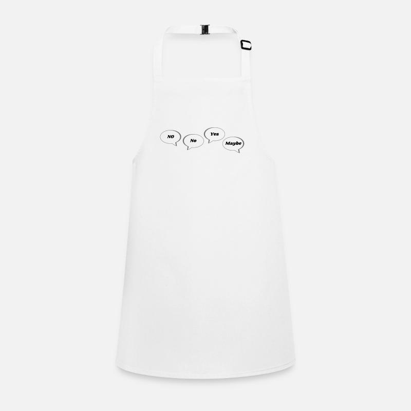 Non Non Oui Peut-être Déclaration Texte Réponse Tablier Enfant