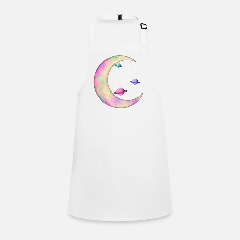 Colorful Moon with Planets Children's Apron
