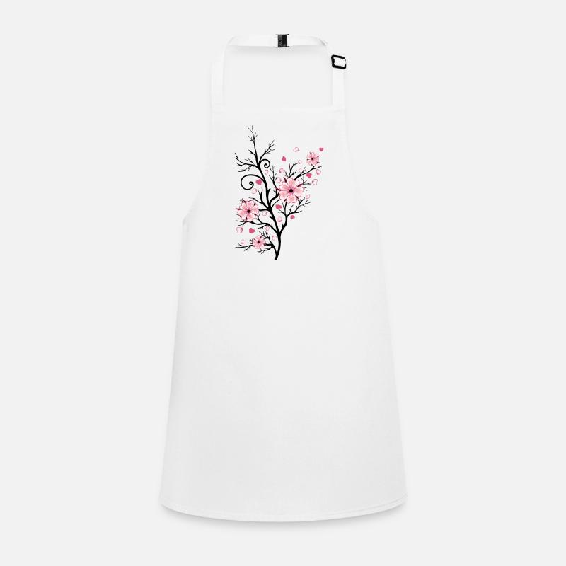 Cherry Tree Cherry Blossoms with Hearts Sakura Spring Children's Apron