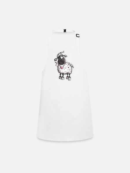 Mouton Rêveuse - Tablier Enfant - blanc - Devant