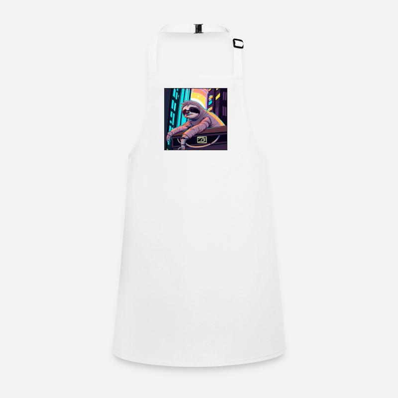 Cyberpunk sloth. Children's Apron