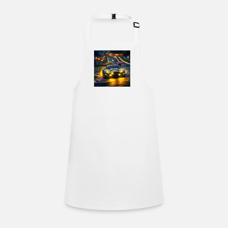 Racing car in the evening light Cornering Children's Apron