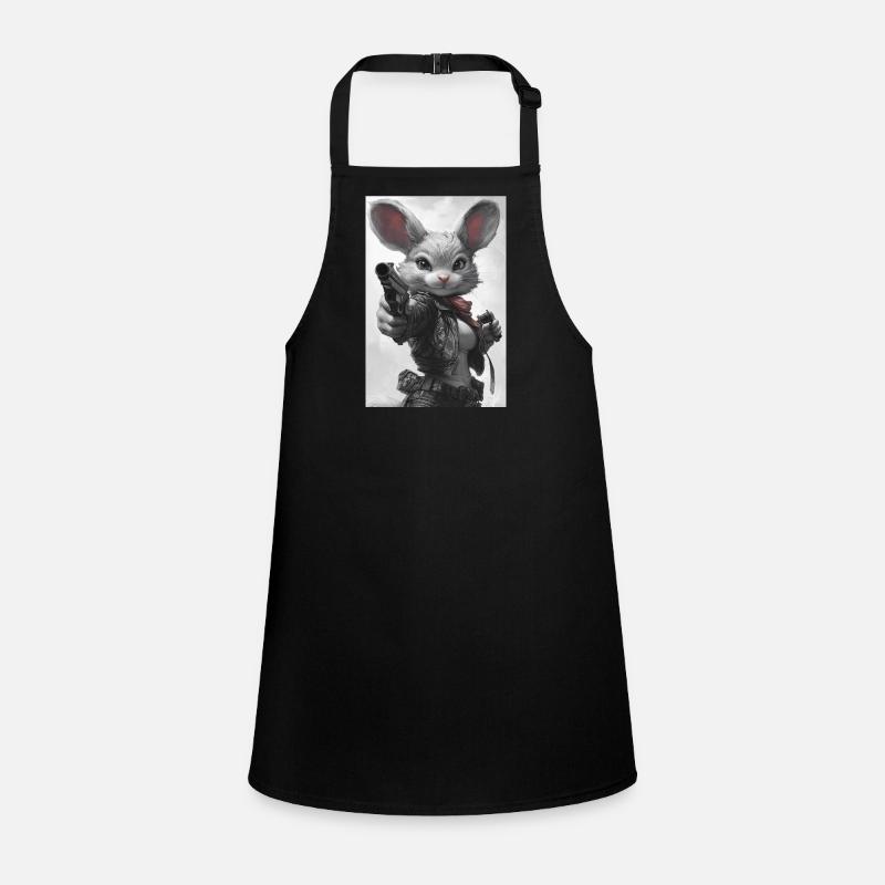 Action bunny in leather jacket Children's Apron