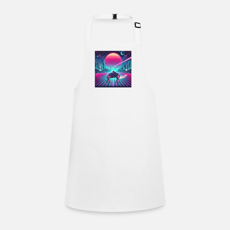 Neon Grid Odyssey – Synthwave meets Tron Legacy Children's Apron