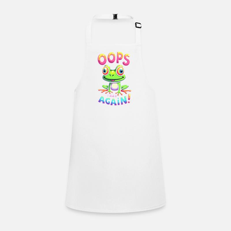 Colorful Frog with Optimistic Message Children's Apron
